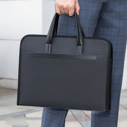 Nuevo maletín informal Oxford para hombre, bolso de oficina A4 multicapa con cremallera, bolso de negocios de gran capacidad, bolso de negocios para hombre, bolso para conferencias